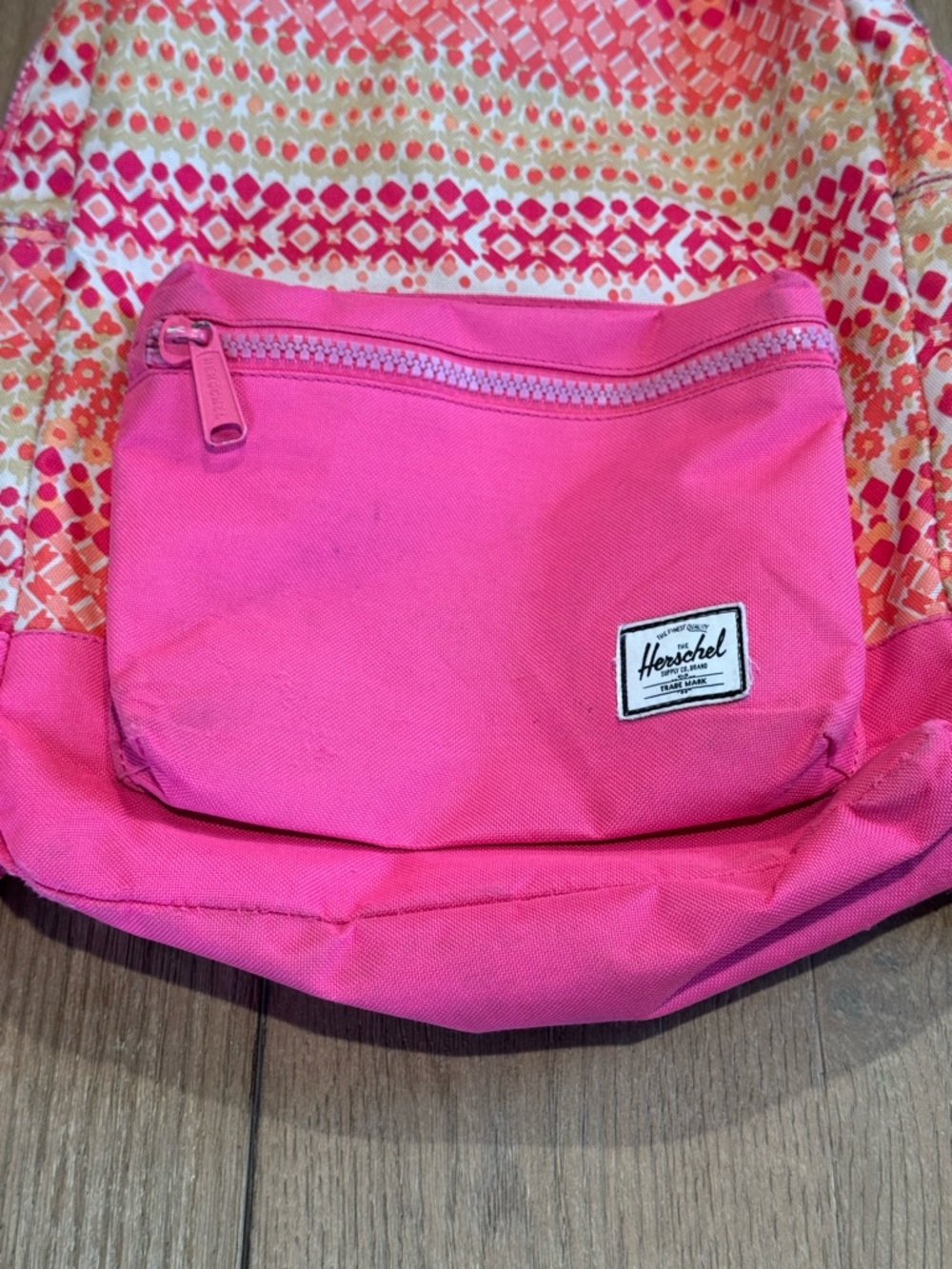 Herschel Supply Co. Heritage Kids Backpack Pink Floral Geometric Print - Picture 2 of 7
